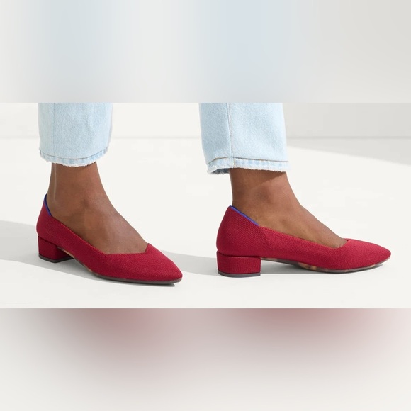 Rothy's | Women's High Point Heels Autumn Red Size 8 NWOT Office Career Teacher - Picture 1 of 8
